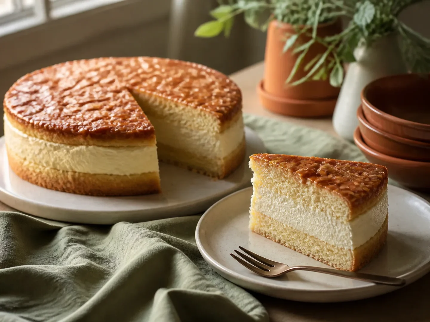 Klassischer Bienenstich mit karamellisierter Mandelkruste und Vanillecreme